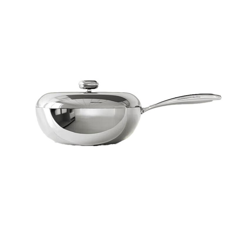 VELOSAN 32cm Mirror Stainless Steel Non-stick Wok