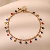 Bohemian Colorful Heart Gem Necklace Women Fashion Neck Jewelry