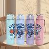 1PC Basketball Player Cartoon 750ml Color Plastic Sports Water Bottle Leakproof Flip Straw Lid Suitable for Sports Office Home Use