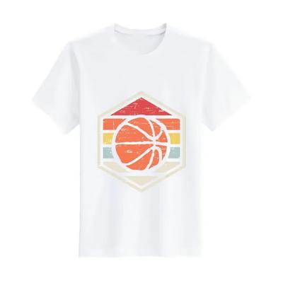 Retro Badge Basketball Tri Blend Anime Best Seller Top Men's T-shirt Streetwear Men T Shirt Daily Four Seasons Cotton