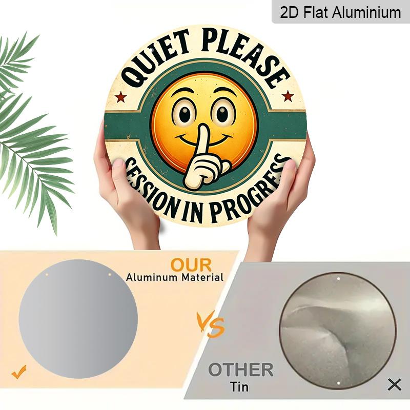 2D Flat Aluminum Retro-style "Do Not Disturb" Themed Wall Decoration. Available in Various Sizes. Suitable for Libraries, Living Rooms, Cafes