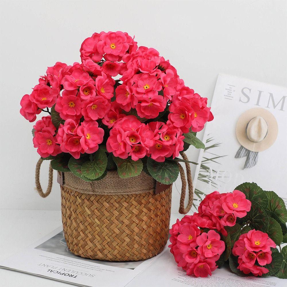 DIY Wreath Begonia Artificial Flower Silk Petals Faux Flower  Home Decoration