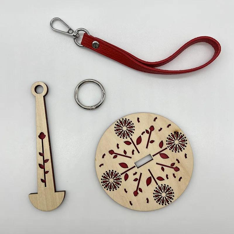 1pc Portable Wooden Yarn Holder with Wrist Charm for Outdoor Use Foldable Yarn Holder Easy Storage DIY Knitting Crochet Tool