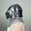 Nurnberg Bascinet Hounskell Helmet Barbuta Chainmail Steel Helmet Medieval Knight Chainmail Hand Forged LARP  Best Gift
