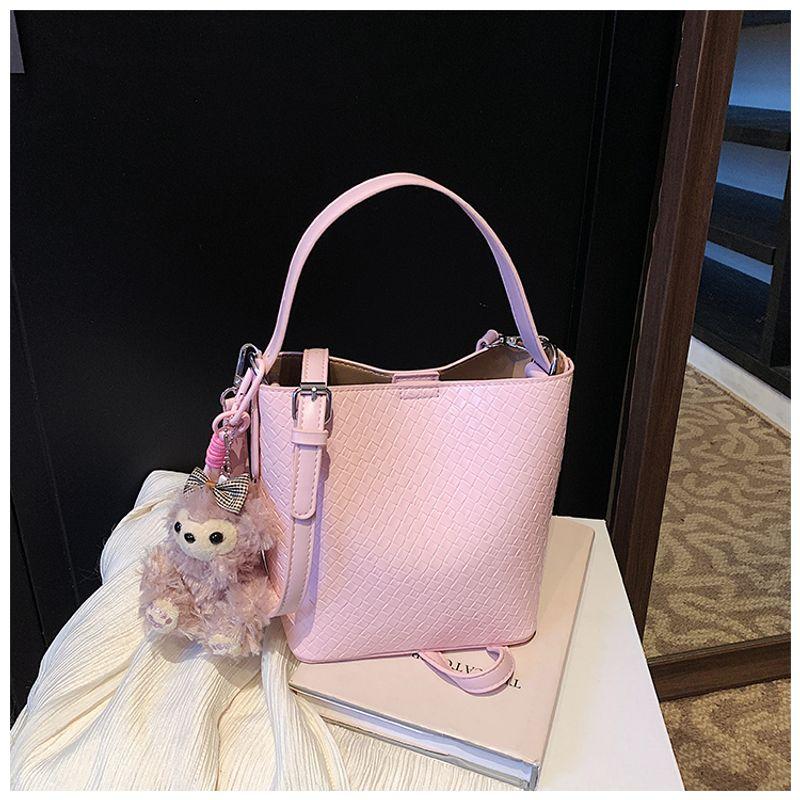 

Super Hot Yellow Bucket Bag for Women 2025 New Summer High end Elegant Light Luxury Niche High Sense Small Carrying Bag Pink Collection Plus Purchase Pendant