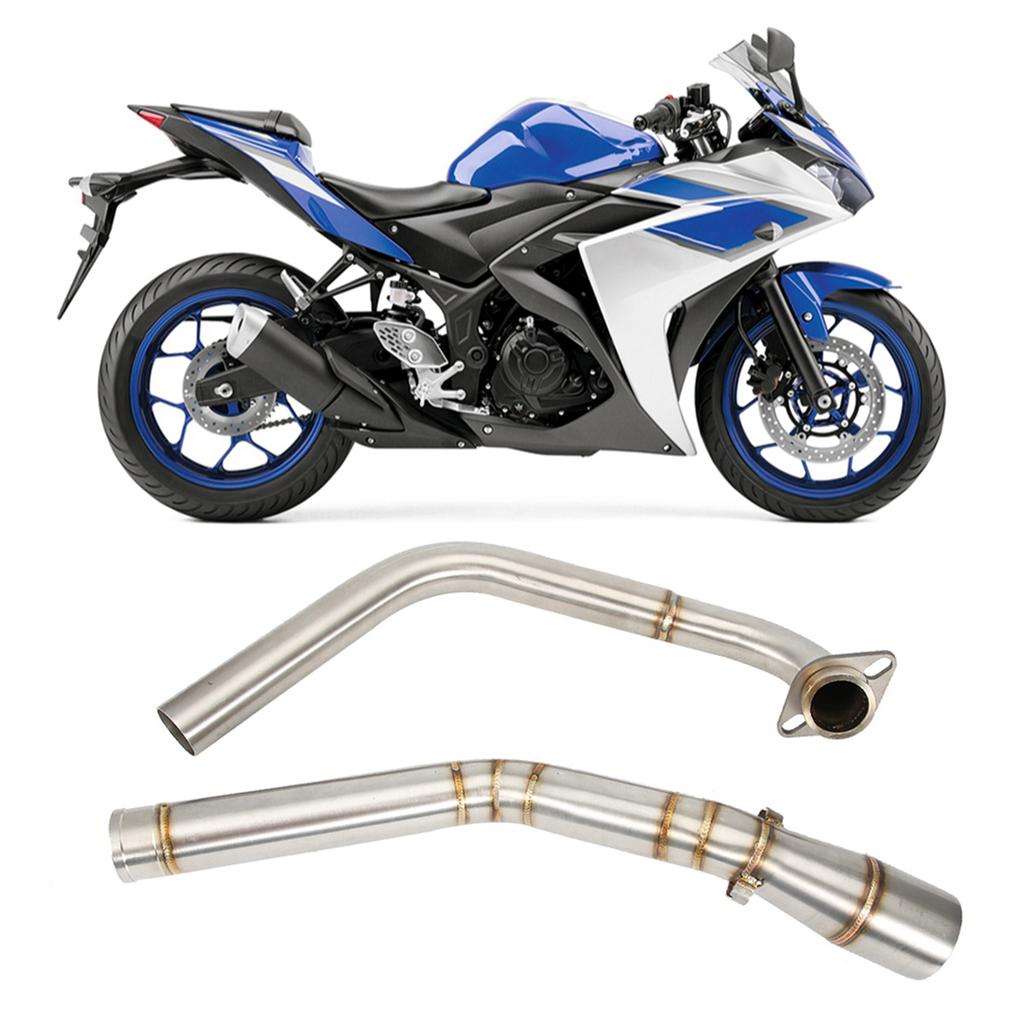 Motorcycle Modification Exhaust Middle Link Pipe Fit for YZF R15 MT?15 2008?2017