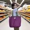 Eco-Friendly Foldable Large Drawstring Shoulder Tote for Grocery Shopping