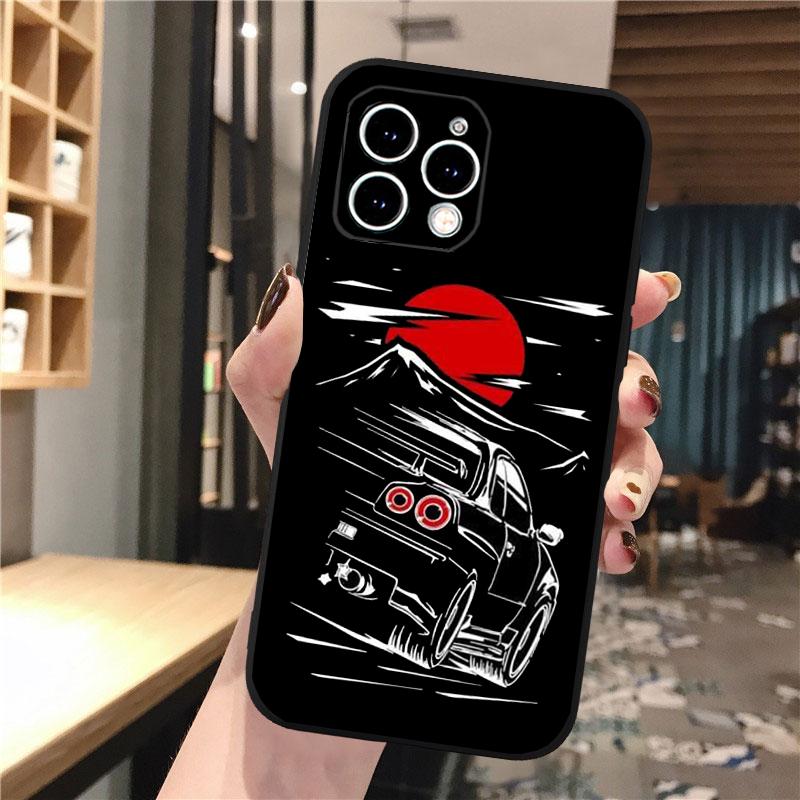 Japan JDM Sports Cars Phone Case For Iphone 17 Pro Max Air 16 15 14 13 Pro Max 15 16 Pro 15Plus
