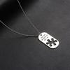 2Pcs Couples Lovers Disc Necklace Letters Women Girls Men Personalized Puzzle Pendant Sweater Chain
