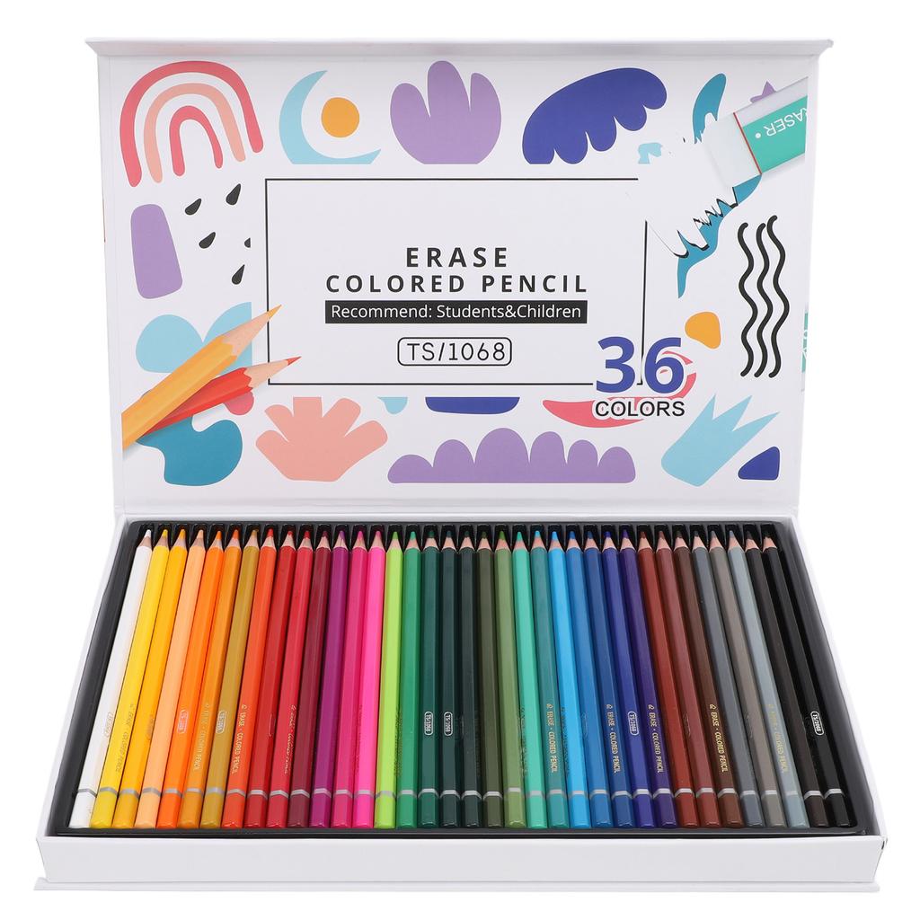 Erasable Colored Pencils 36 Colors Kids Adults Bulk Set for Students Art Drawing Doodle Colour