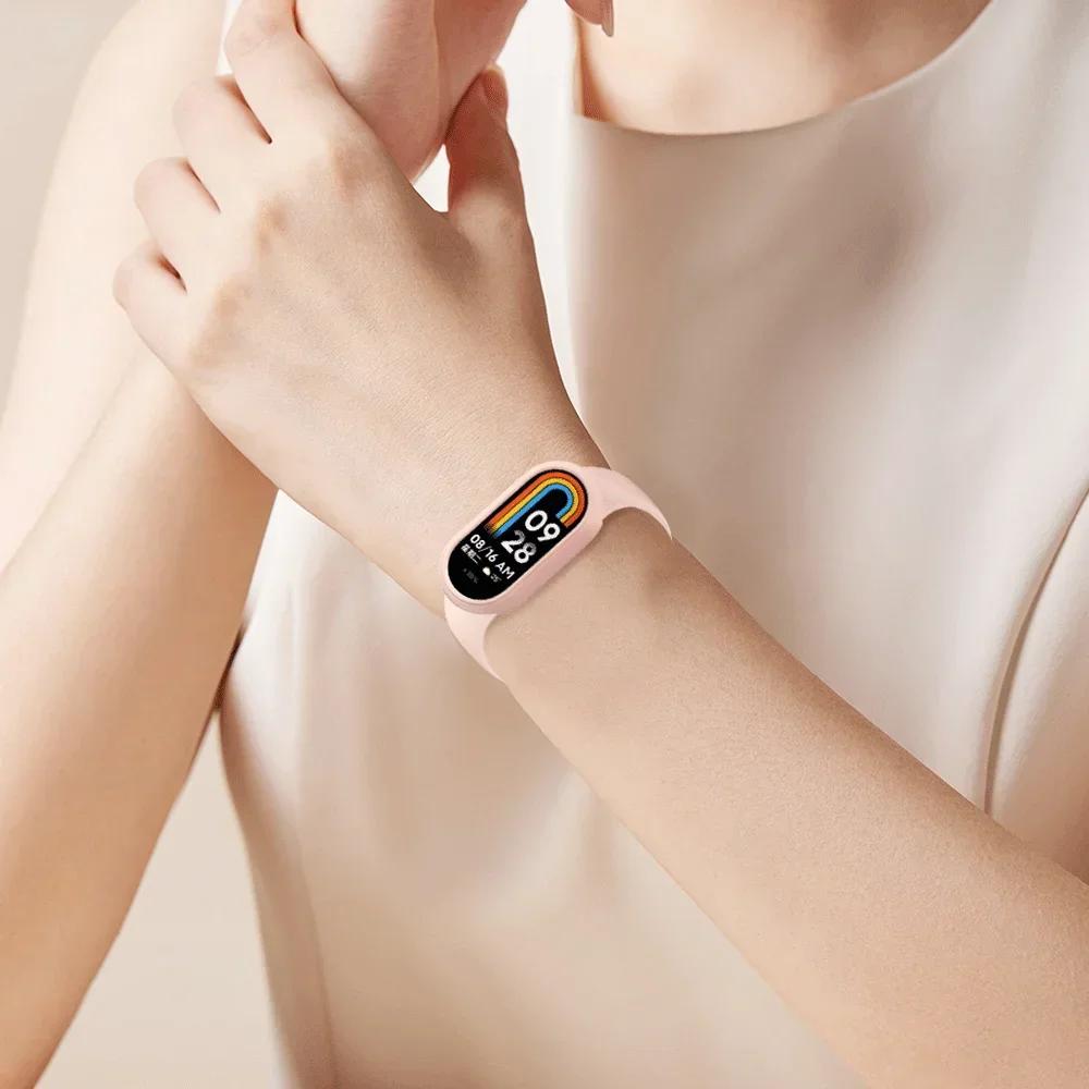 TPU Silicone Watch Case For Xiaomi Band 8 Case Protective Shell For Xiaomi Band 8 Smart Bracelet Case For Mi Band 8 Accessories
