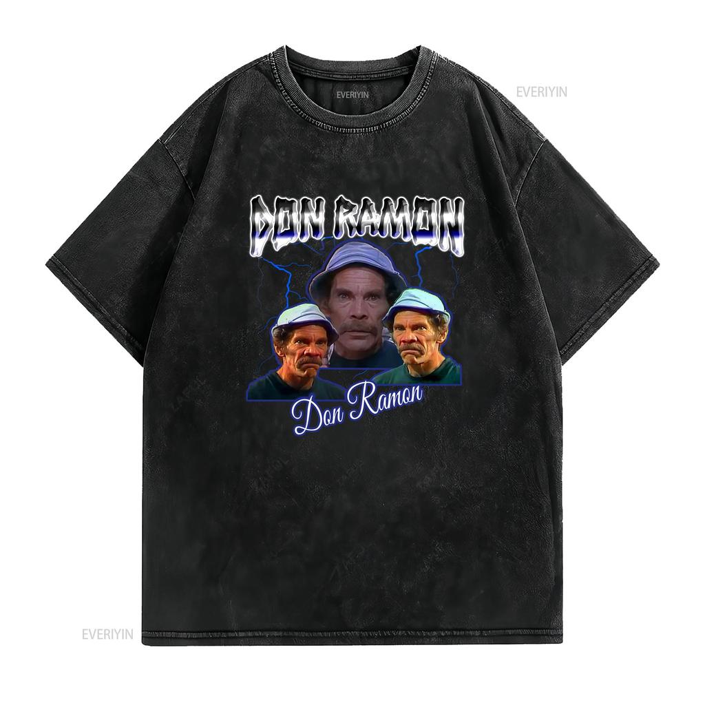 Don Ramon Bootleg Style T Shirt vintage Washed fashion designer clothes graphic Slightly streetwear homme Stylish Versatile