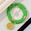 High Quality Ice-Through Emperor Green Natural Green Chalcedony Sweater Chain Necklace