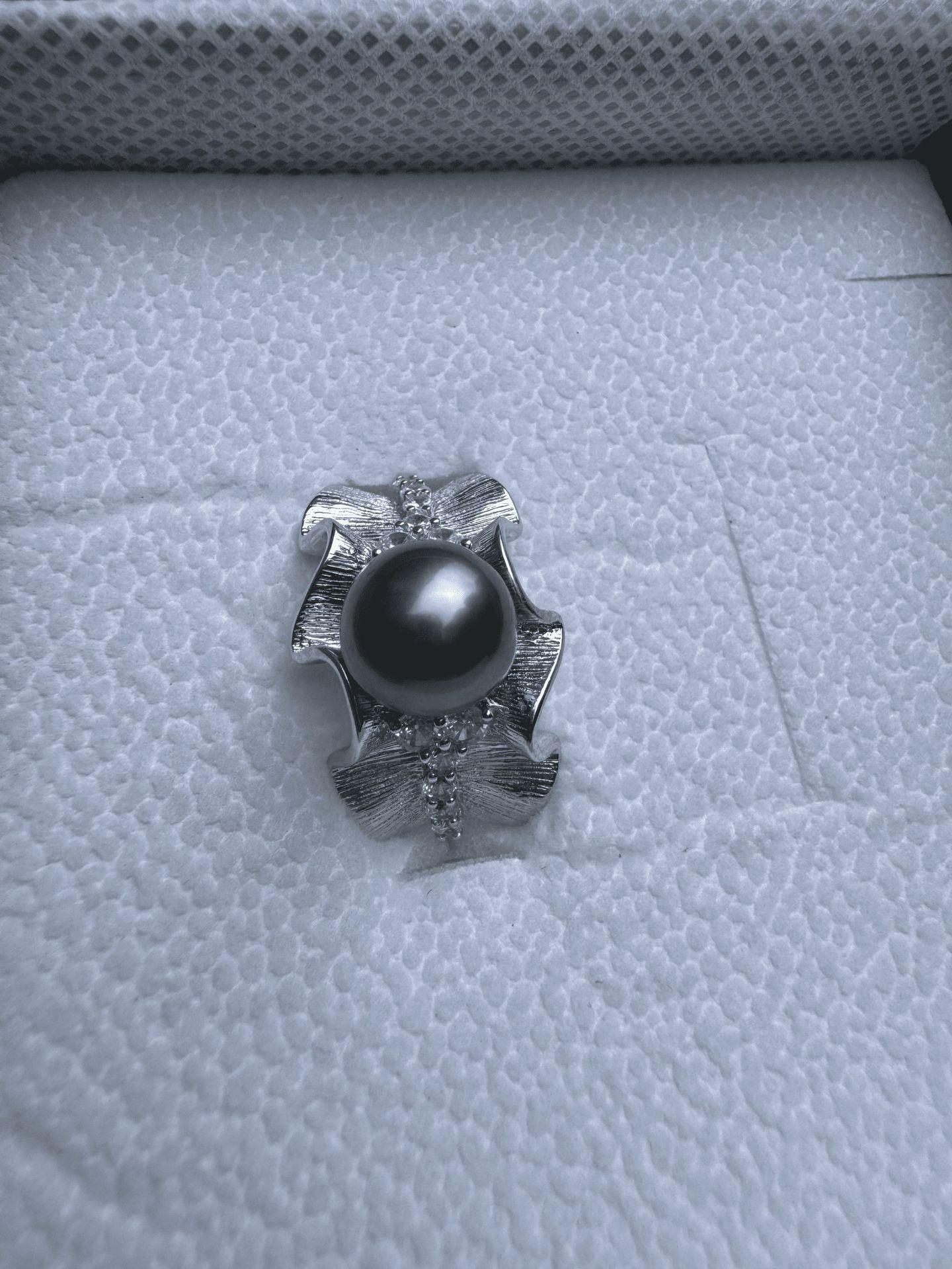 

Qiqi Легкая Роскошь Атмосферное Волновое Жемчужное Кольцо Пустая Оправа Женские Украшения Таитянское Кольцо Маленький Свежий Высококлассный Женский