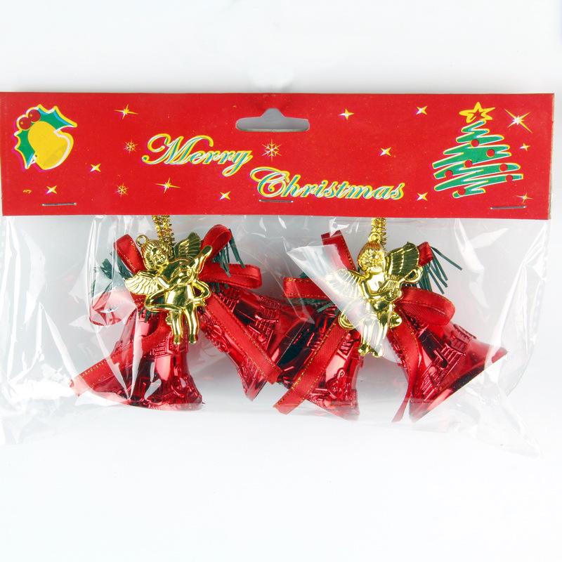 

4.5cm Christmas Bow with Small Electroplated Bell Tree Pendant Decoration