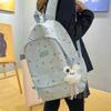 Star Print Large Capacity Backpack Grade 3-6 Student Schoolbag