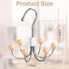 360° Rotatable Scarf Clothes Hangers Wooden Ball Wardrobe Hooks