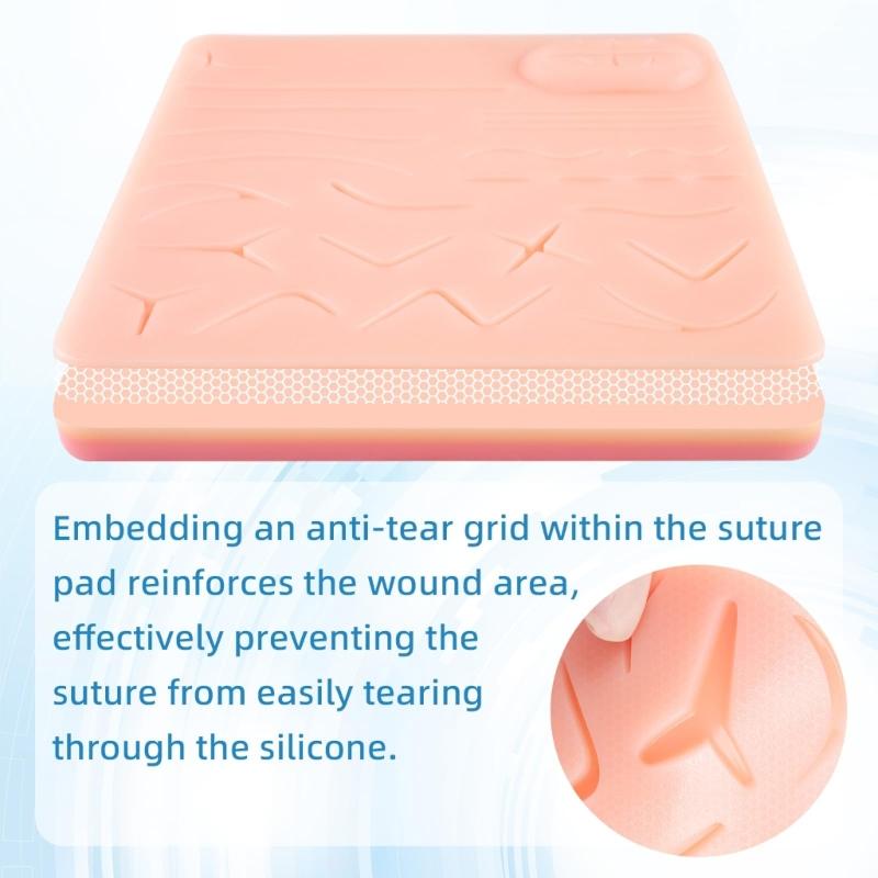 Three Layered Surgical Suture Practice Simulation Skin Model With 26 Wound For Educators Student Clinical Education Tool