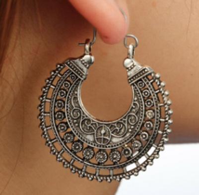 Bohemian Ethnic Earrings - Handmade Vintage Tribal Jewelry for Women