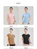 Women's Breathable Summer Sports T-Shirt - Moisture-Wicking, Round Neck, Short Sleeve, Dance & Fitness Style