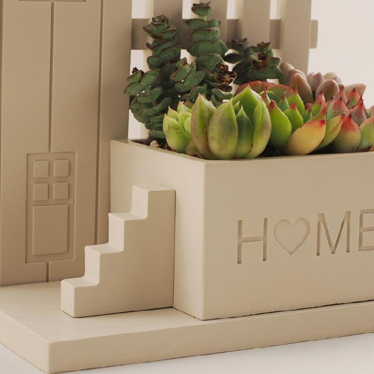House Shaped Silicone Molds Succulents Planter Molds Cement Clay Mould for Epoxy Resin, Candle Holder Home Decoration