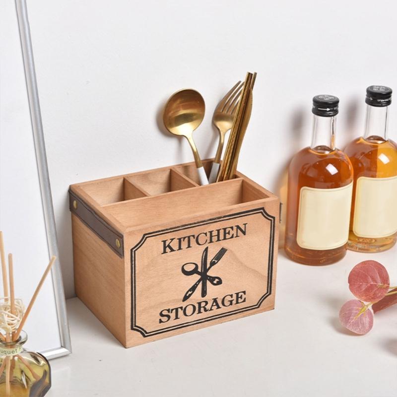 Handige Houten Bestekbakjes Duurzame Houten Servet- en Bestekhouders voor Efficiënt Gebruik in Keuken en Eetkamer