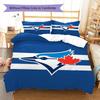 Toronto Blue Jays Pattern Bedding Set Quilt Cover Pillowcase Home Decor Gift (1 * Duvet Cover + 2 * Pillowcase, Without Core)