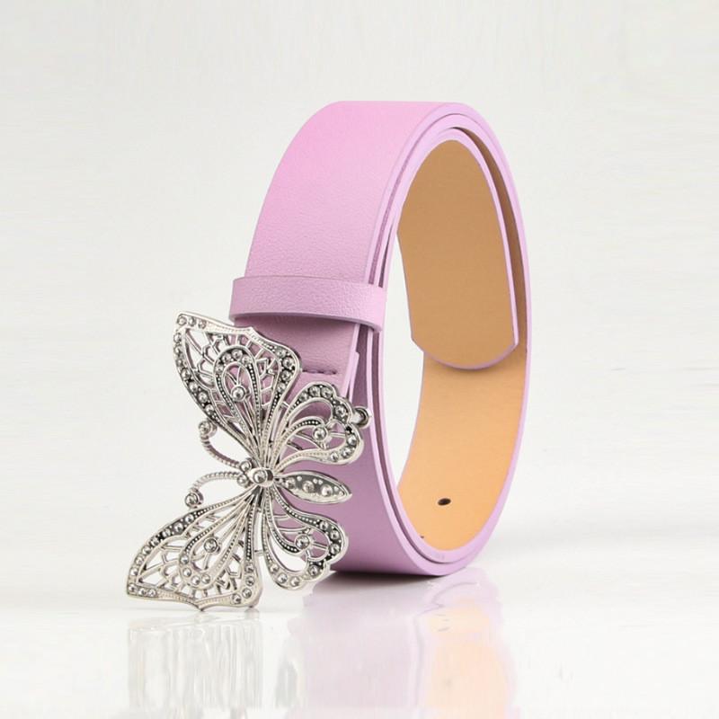 Elegant Butterfly Buckle Belt For Women Chic Dress And Denim Accessories