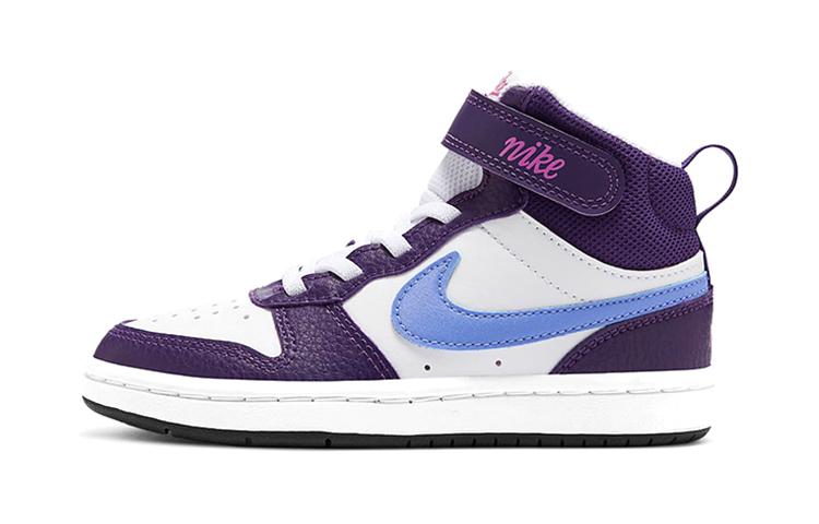 

Nike Court Borough 2 Mid Comfortable Mid top Skateboard Shoes White Grape Children Aged 3 7 Years Old CD7783-106 28