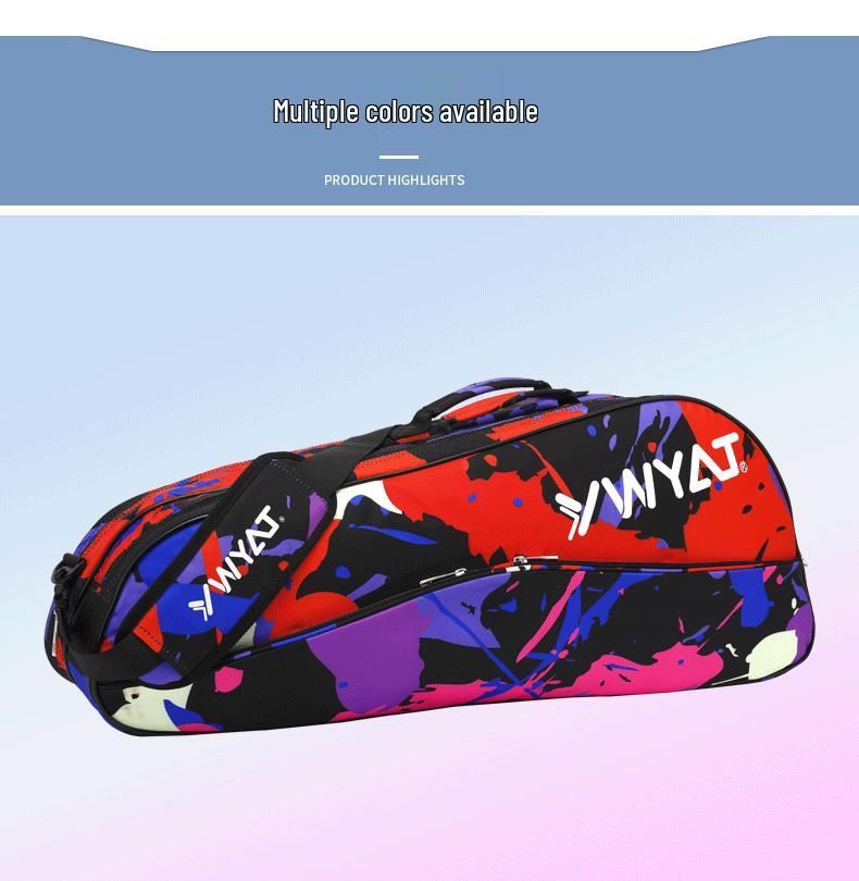 Korean Style Single Shoulder Badminton & Tennis Backpack for 3-6 Rackets - Portable Unisex Bag