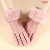 Winter Women Knit Gloves Minimalist Fashion Office Warm Gloves Windproof Riding Outdoor Gloves