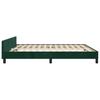 Bed Frame without Mattress Dark Green 200 x 200 cm Velvet