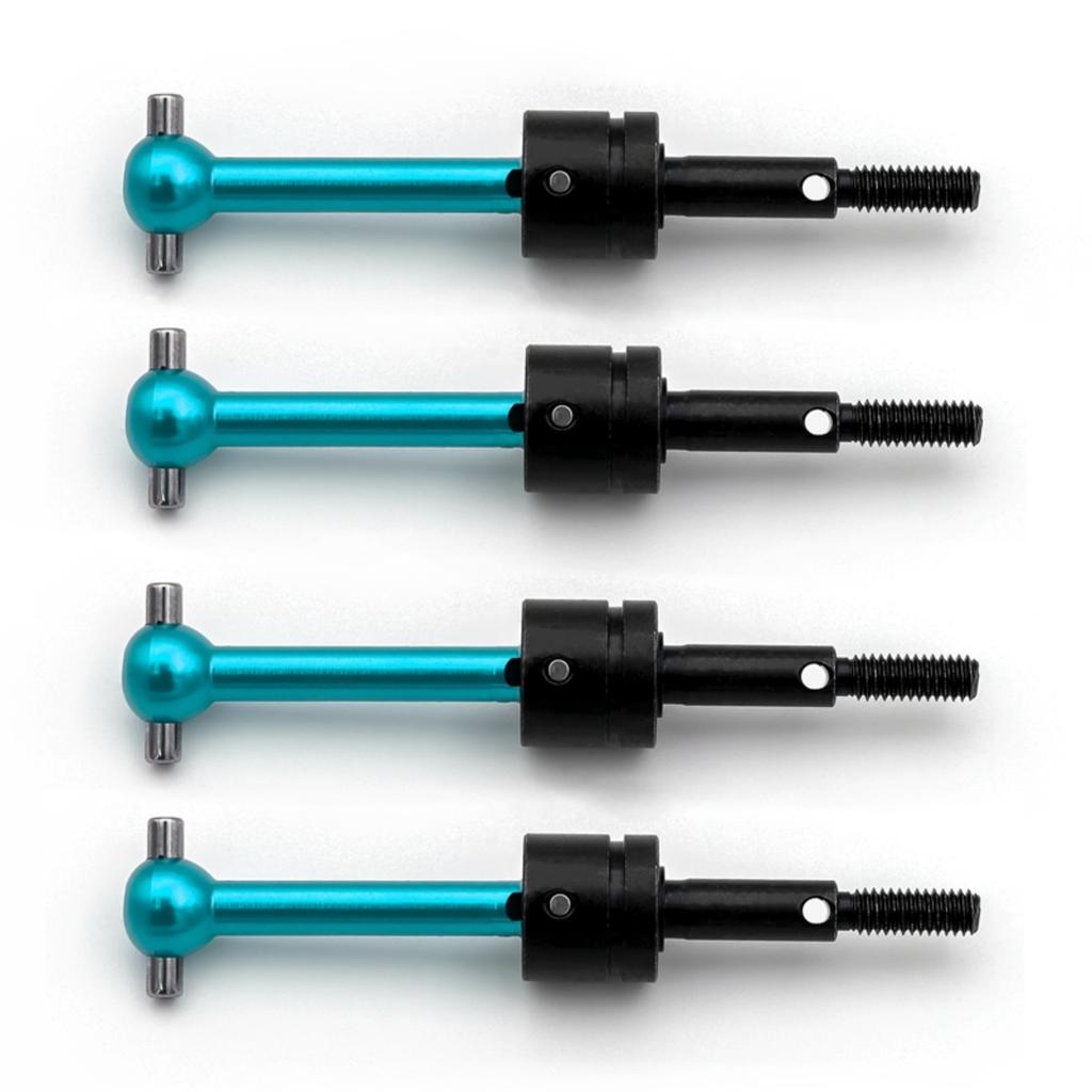 4Pack Metal Universal CVD Drive Shaft Dogbone Joint Replacement for Tamiya TT01 TT02 1/10 Remote Control Car