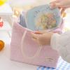 Solid Colour Women Waterproof Tote Bag Insulation Food Bag For Office Lunch Box Bag  Able Simple Large Capacity