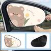 Statische Autoraamfolie Cartoon Zonnescherm voor Auto UV-bestendig Herbruikbaar Adsorptie Zonnescherm voor Babyveiligheid