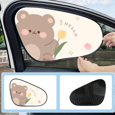 Para-sol de Carro Desenho Animado Defletor de Ventana Película Eletrostática Painel de Para-sol Proteção Solar Isolamento Térmico Cortina de Privacidade