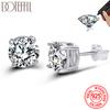 2 Carat 8.0mm D Color Moissanite Stud Earrings For Women Top Quality 100% 925 Sterling Silver Sparkling Wedding Jewelry