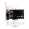 M.2 SATA To PCIE Dual-Disk Array Card Double Disc M2 SATA Extended Card RAID Adapter Board Support M.2 SSD 2230/42/60/80