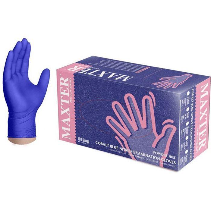 GUANTES - MAXTER - Guantes de Examen Nitrilo - Sin Polvo - Azul - Talla XL azul