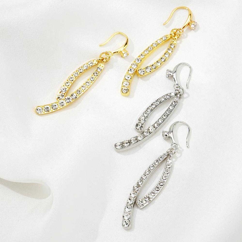 Diamond Luxury Pendant Charm Jewelry Women's Versatile Temperament Nightclub Earrings