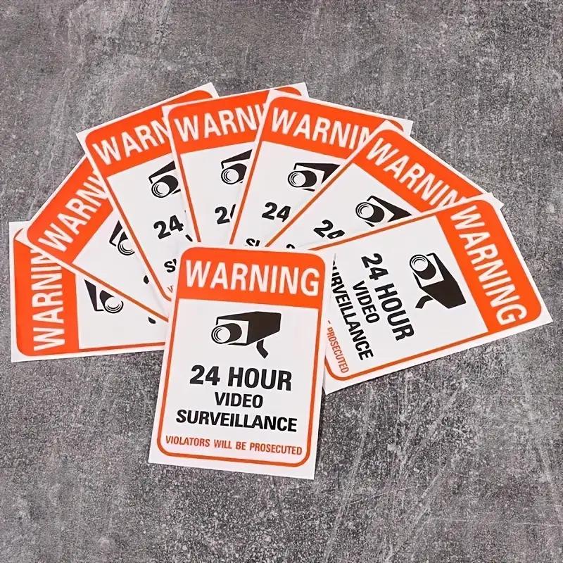 Eye-Catching 18x12CM Camera Warning Sign - Surveillance Monitor Wall Decal