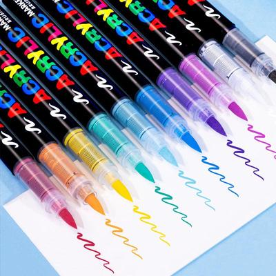 Acrylic Soft Tip Marker & Colored Pencil Set for Students & Anime Art