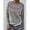 New Women's Color-Block Round Neck Loose Fashion Sweater