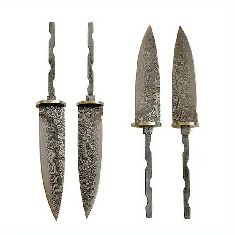 Damascus Steel DIY Billets Semi-finished Knife Tools Accessories Blade Fruit Knife Blanks Tool Parts Household DIY Billets Handmade