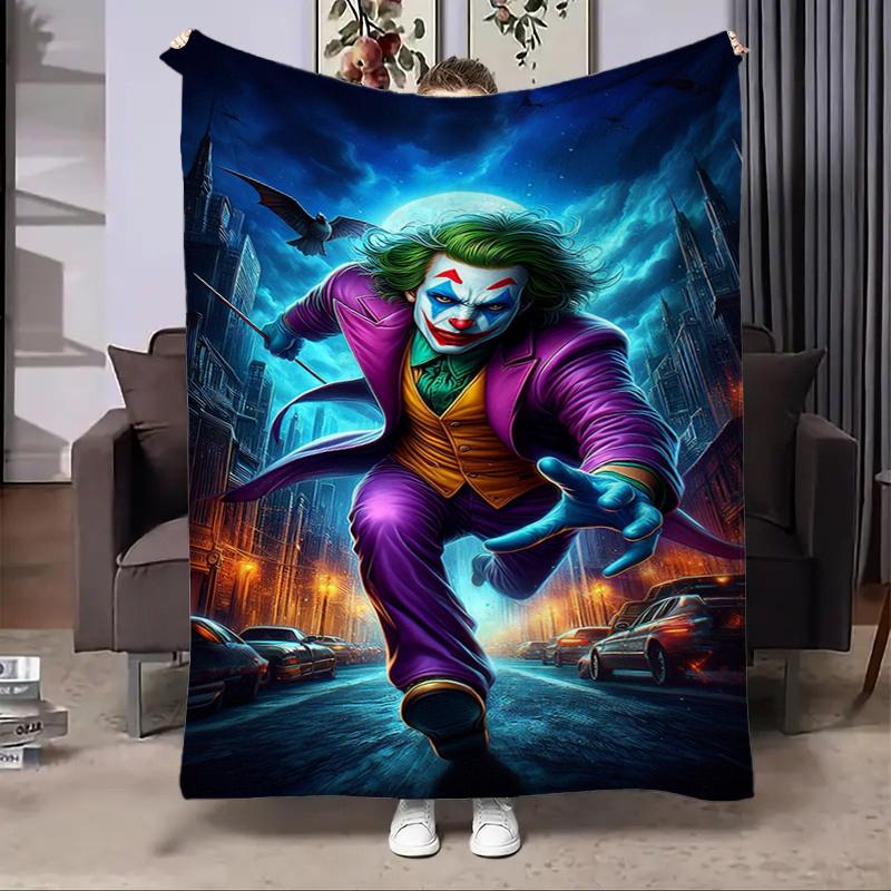 8 Sizes Clown Joker Printed Blanket Warm and Soft for Home Travel Blanket Sofa Bedding Camping Picnic Car Office Cover Blanket