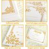 Lesnala 25Pcs Marriage Certificates with Gold Foil Edges Blank Thick Paper for Wedding Ceremony Official Newly Weds Expecting Proposals Supplies 11 X