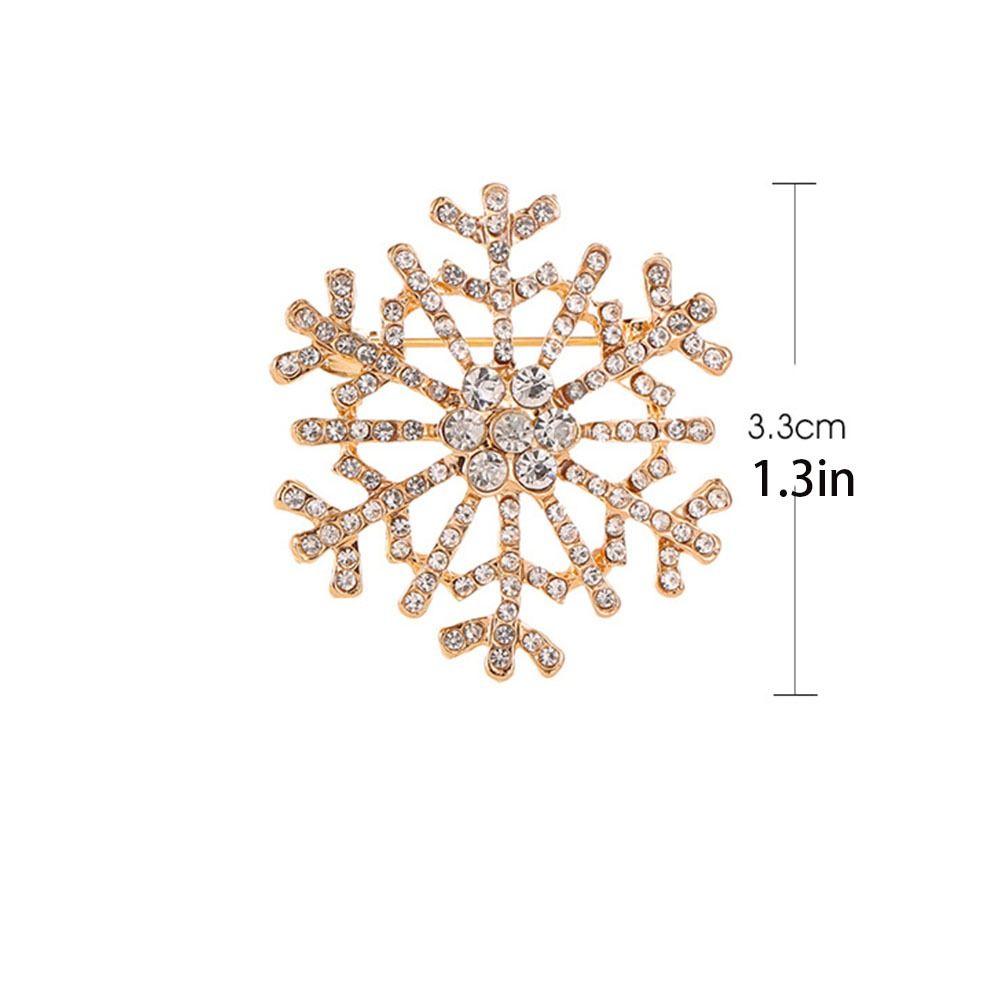 Zircon Creative Snowflake Brooch Geometric Temperament Decoration