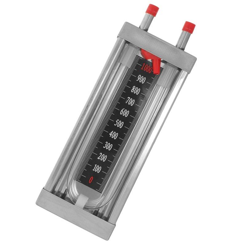 A84E-High Accuracy Stainless Steel U Tube Manometer Pressure Gauge Differential Meter Vacuum Tube Tester