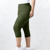 Damen Übergröße Lässige Yoga Capri-Leggings mit elastischem Bund Bequeme Dehnbare Sportliche Hosen für den Alltag