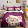 Cute Animal-Themed Decorative Set Soft Comfortable Duvet Cover Bedding Set Included 1*Duvet Cover & 2*Pillowcases, Gift